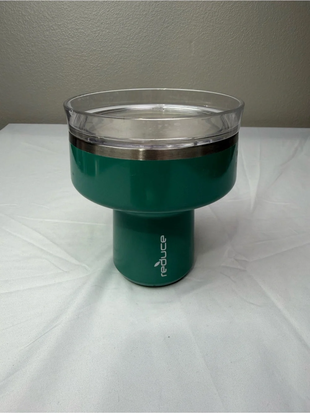 reduce Green Insulated Drinkware Tumbler with Clear Lid